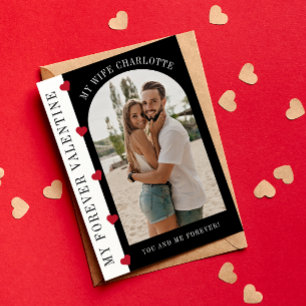 Mijn forever Valentijn moderne stijlvolle foto Feestdagenkaart