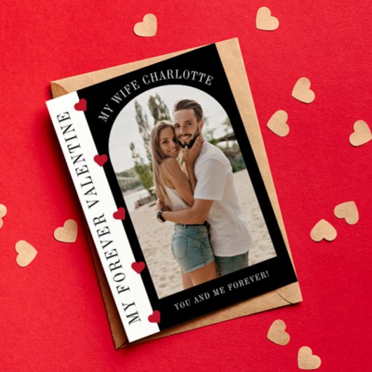 Mijn forever Valentijn moderne stijlvolle foto Feestdagenkaart