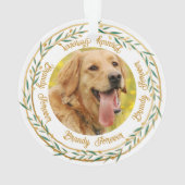 Mijn foto Gold Berry Wreath Crimson Kerstmis Ornament (achterkant)