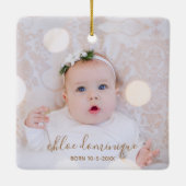 Mijn foto Mijn Baby is aangepast Keramisch Ornament (Achterkant)