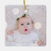 Mijn foto Mijn Baby is aangepast Keramisch Ornament (Voorkant)