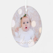 Mijn foto Mijn Baby is aangepast Metalen Ornament (Voorkant links)