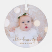Mijn foto Mijn Baby is aangepast Metalen Ornament (Achterkant)