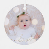 Mijn foto Mijn Baby is aangepast Metalen Ornament (Voorkant)