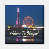 Mijn foto van het Black Pool Central Pier Lights-k Magneet (Voorkant)