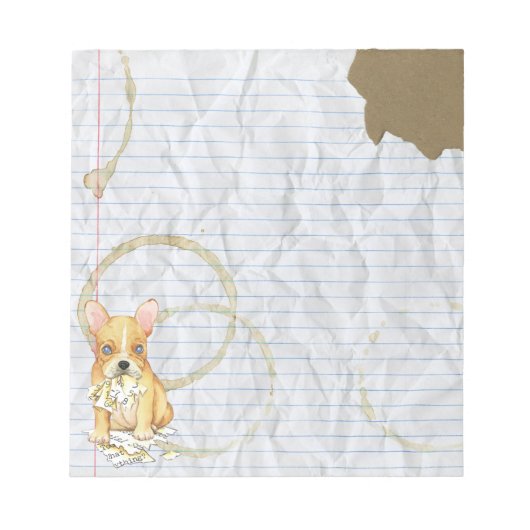 Mijn Franse Bulldog Ate My Lesson Plan Notitieblok (Voorkant)