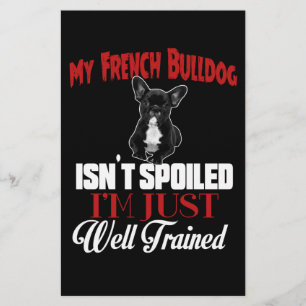 Mijn Franse Bulldog Is Niet Verwend Briefpapier