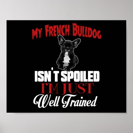 Mijn Franse Bulldog is niet verwend Poster (Voorkant)
