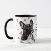 Mijn Franse Bulldog-pootafdrukpatroon leuk vinden Mok (Links)