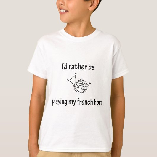 Mijn Franse hoorn afspelen T-shirt (Voorkant)