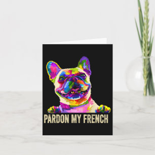 Mijn Franse - Pop Art Leuke Franse Bulldog Kaart