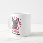 Mijn Frenchie is Mijn Valentijn Schattige Grappig Koffiemok (Voorkant links)