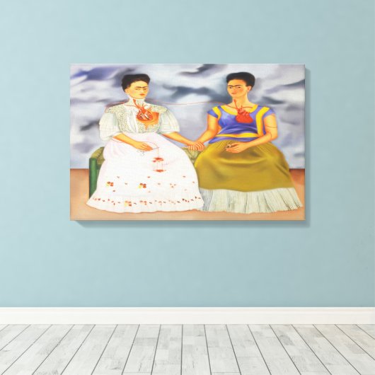 Mijn Frida-serie : Twee Fridas Canvas Afdruk (Insitu (Houten vloer))