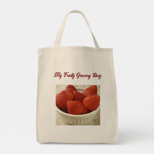 Mijn fruitige boodschappentas tote bag (Achterkant)