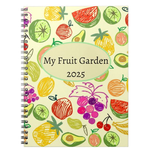 Mijn fruittuin 2025 notitieboek (Voorkant)