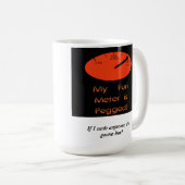 Mijn Fun Meter is Pegged. Koffiemok (Voorkant rechts)