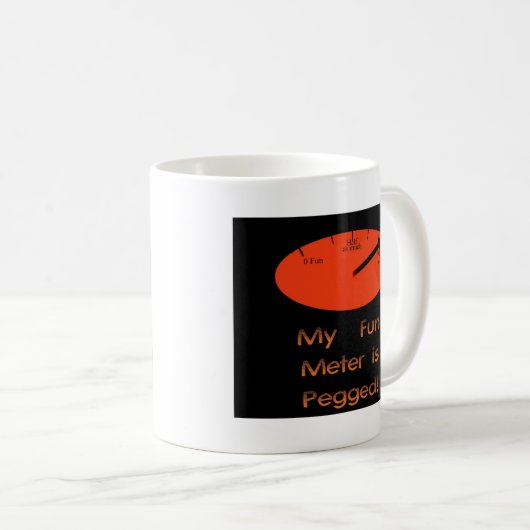 Mijn Fun Meter is Pegged. Koffiemok (Voorkant rechts)