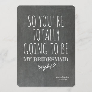 MIJN Funny Bridesmaid-voorstel Kaart