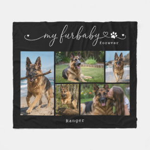 Mijn Furbaby Voor Altijd Zwarte Huisdier Vijf Foto Fleece Deken