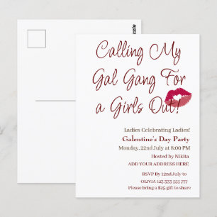 Mijn Gal Gang voor meisjes roepen Galentine's Day Briefkaart