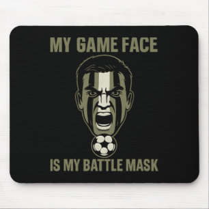 Mijn Game Face Is Mijn Ttle Masker Voetbal Fan Cam Muismat