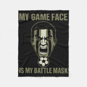 Mijn Game Face Is Mijn Ttle Masker Voetbalfan Camo Fleece Deken