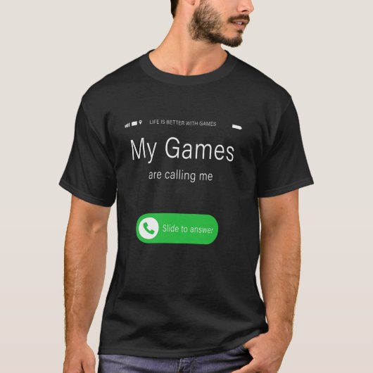 Mijn games noemen me Grappige Volwassen Kinder Gam T-shirt (Voorkant)