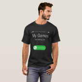 Mijn games noemen me Grappige Volwassen Kinder Gam T-shirt (Voorkant volledig)