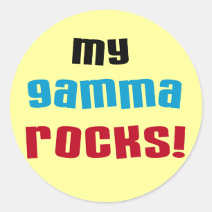 Mijn Gamma Rocks T-shirts en geschenken Ronde Sticker