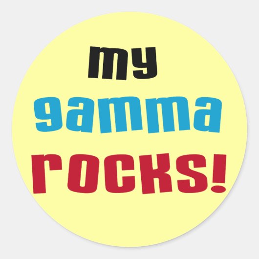 Mijn Gamma Rocks T-shirts en geschenken Ronde Sticker (Voorkant)