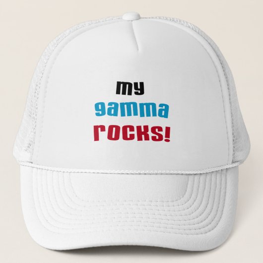 Mijn Gamma Rocks T-shirts en geschenken Trucker Pet (Voorkant)