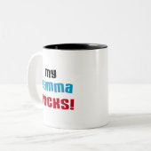 Mijn Gamma Rocks T-shirts en geschenken Tweekleurige Koffiemok (Voorkant links)
