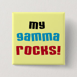 Mijn Gamma Rocks T-shirts en geschenken Vierkante Button 5,1 Cm