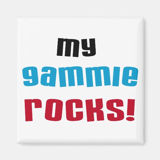 Mijn Gammie Rocks T shirten en geschenken Magneet (Voorkant)