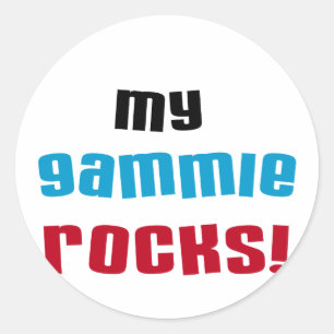 Mijn Gammie Rocks T shirten en geschenken Ronde Sticker