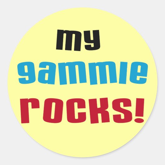 Mijn Gammie Rocks T shirten en geschenken Ronde Sticker (Voorkant)