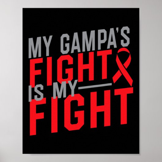 Mijn gampa's strijd is mijn strijd Bloedkanker bew Poster (Voorkant)