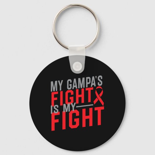 Mijn gampa's strijd is mijn strijd Bloedkanker bew Sleutelhanger (Voorkant)