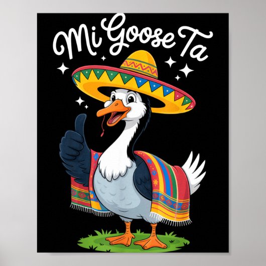Mijn Gans Naar Grappige Gansliefhebbers Cinco De M Poster (Voorkant)