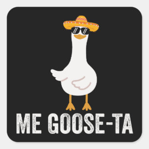 Mijn Gans Ta Grappige Mexicaanse Spaanse Gans Pun Vierkante Sticker