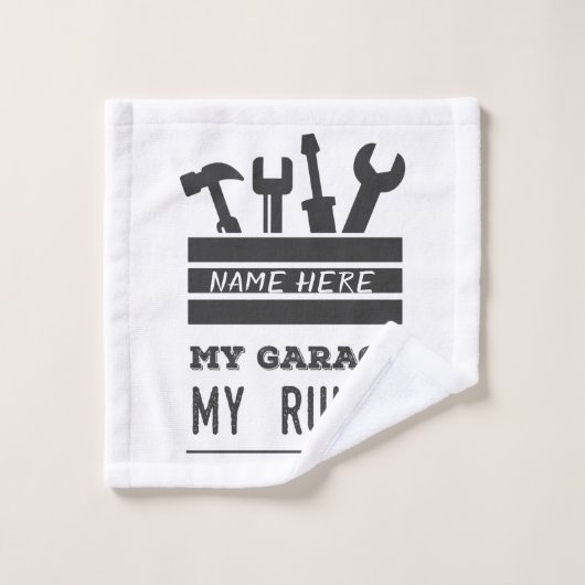 Mijn Garage Mijn regels aanpassen Washandje (Wasdoekje)