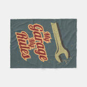 Mijn Garage Mijn Regels Fleece Deken (Voorkant (Horizontaal))