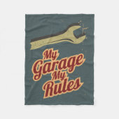 Mijn Garage Mijn Regels Fleece Deken (Voorkant)
