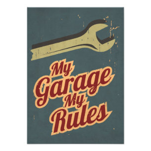 Mijn Garage Mijn Regels Foto Afdruk
