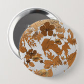 Mijn Garden Flowers III Ronde Button 4,0 Cm (Voorkant /achterkant)