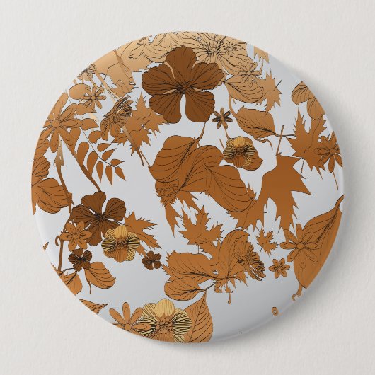 Mijn Garden Flowers III Ronde Button 4,0 Cm (Voorkant)
