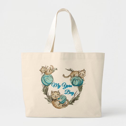 Mijn garen grote tote bag (Voorkant)