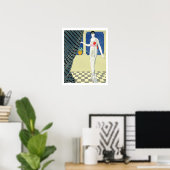 Mijn gasten zijn niet aangekomen, illustratie van  poster (Thuiskantoor)