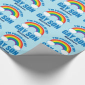 Mijn Gay Son Custom Rainbow Cadeaupapier (Hoek)
