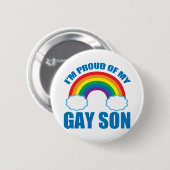 Mijn Gay Son Ronde Button 5,7 Cm (Voorkant /achterkant)